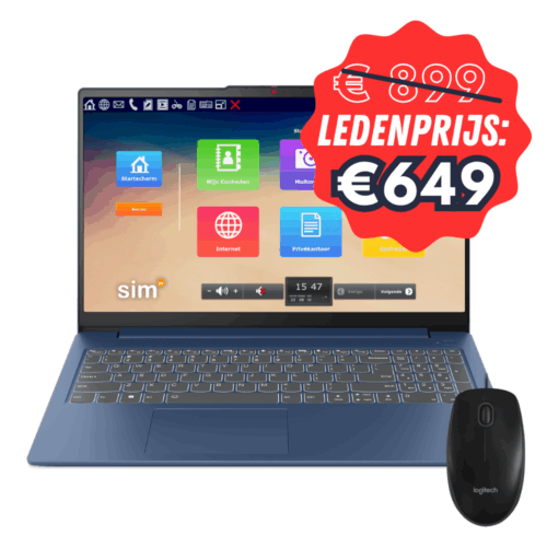 SimTop laptop 2025 ledenaanbieding