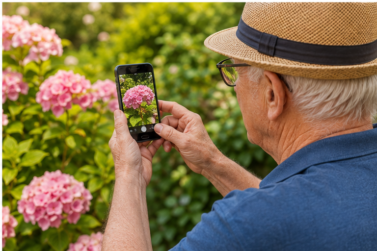 Google Lens gebruiken om een bloem te herkennen
